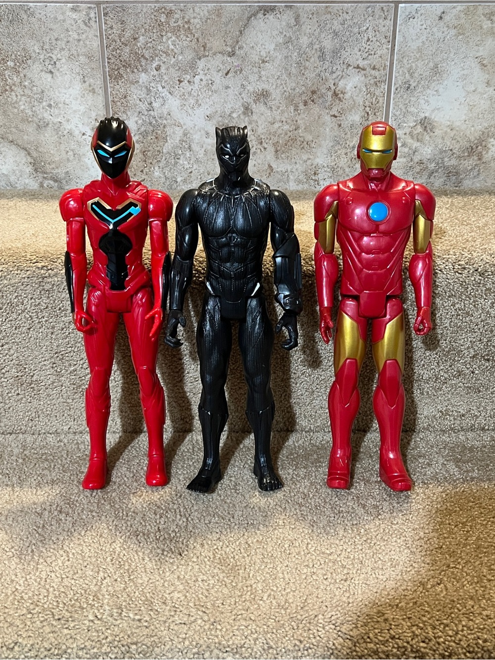 Marvel Avengers 12” titans Figures - Iron Man, Black Panther, Iron heart